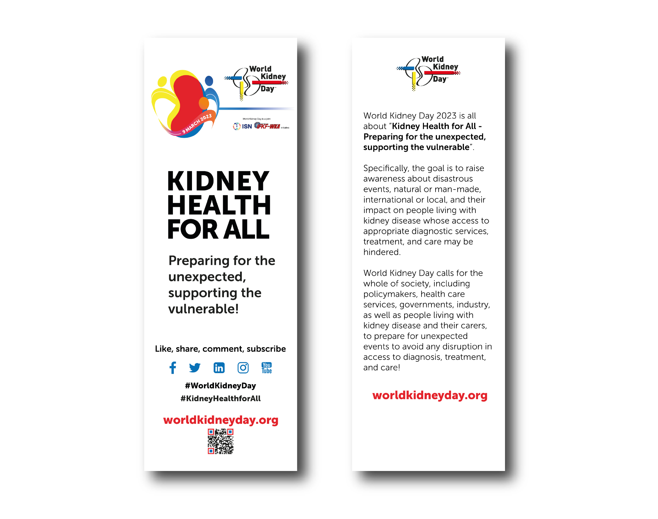 2023 WKD Bookmark World Kidney Day